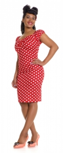 Dolores dress polka red new